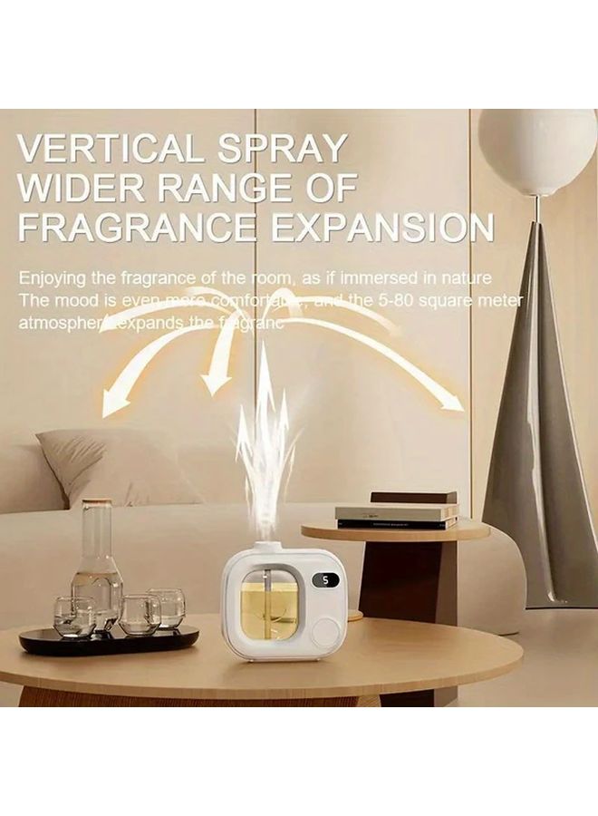 عطر جو محمول على الحائط أبيض قابلة لإعادة الشحن عبر USB مع مرطب للهواء - Image 3